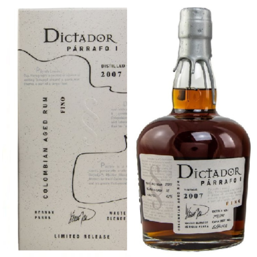 Rhum Dictador Parrafo Fino 2007