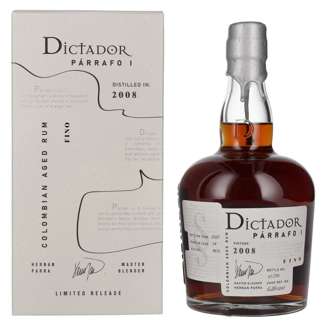 Rhum Dictador Parrafo Fino 2008