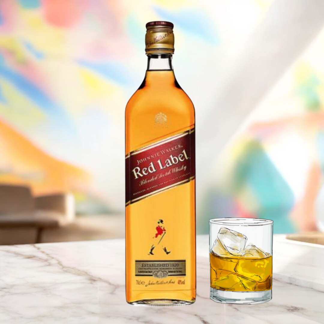 Johnnie walker Red + Glass - 35 cl x 40.0 %