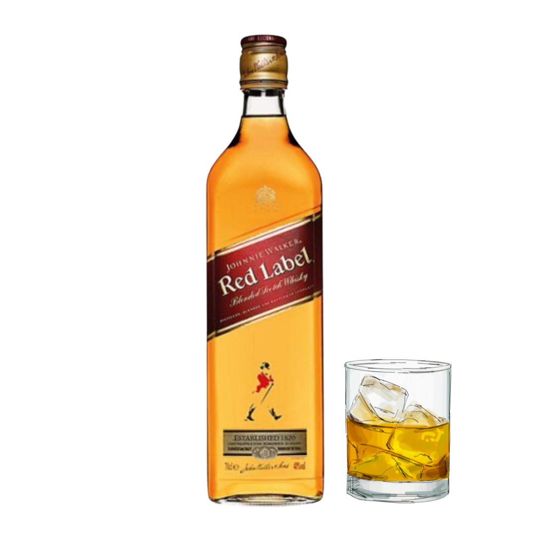 Johnnie walker Red + Glass - 35 cl x 40.0 %